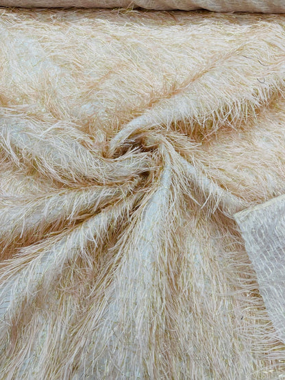 Shaggy Jacquard Faux Ostrich Eye Lash 54" Wide| New Creations Fabric & Foam Inc.