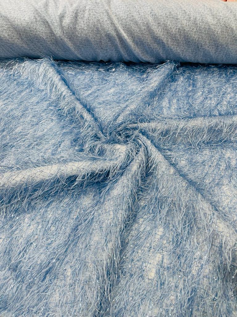 Shaggy Jacquard Faux Ostrich Eye Lash 54" Wide| New Creations Fabric & Foam Inc.