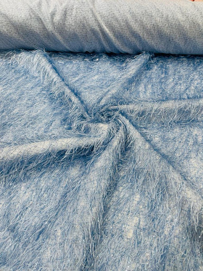 Shaggy Jacquard Faux Ostrich Eye Lash 54" Wide| New Creations Fabric & Foam Inc.