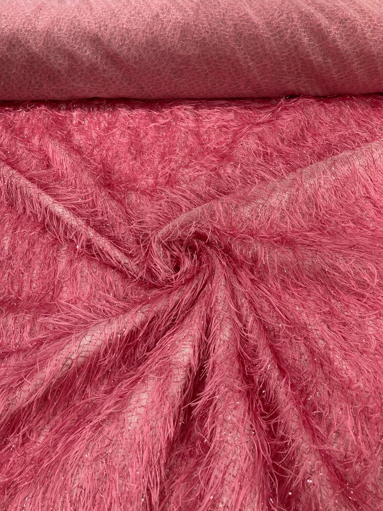 Shaggy Jacquard Faux Ostrich Eye Lash 54" Wide| New Creations Fabric & Foam Inc.