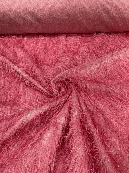 Shaggy Jacquard Faux Ostrich Eye Lash 54" Wide| New Creations Fabric & Foam Inc.