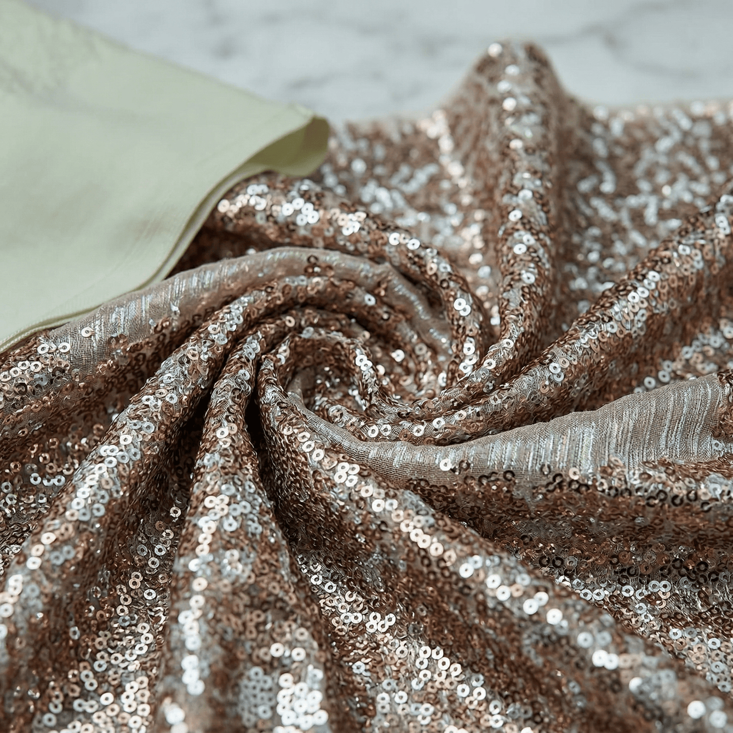 Sword Sequin Fabric by the Yard 54” Wide – Iridescent Flip Sequin Stretch Fabric for Dresses, Costumes, Backdrops & Event Decor