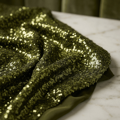 Sword Sequin Fabric by the Yard 54” Wide – Iridescent Flip Sequin Stretch Fabric for Dresses, Costumes, Backdrops & Event Decor