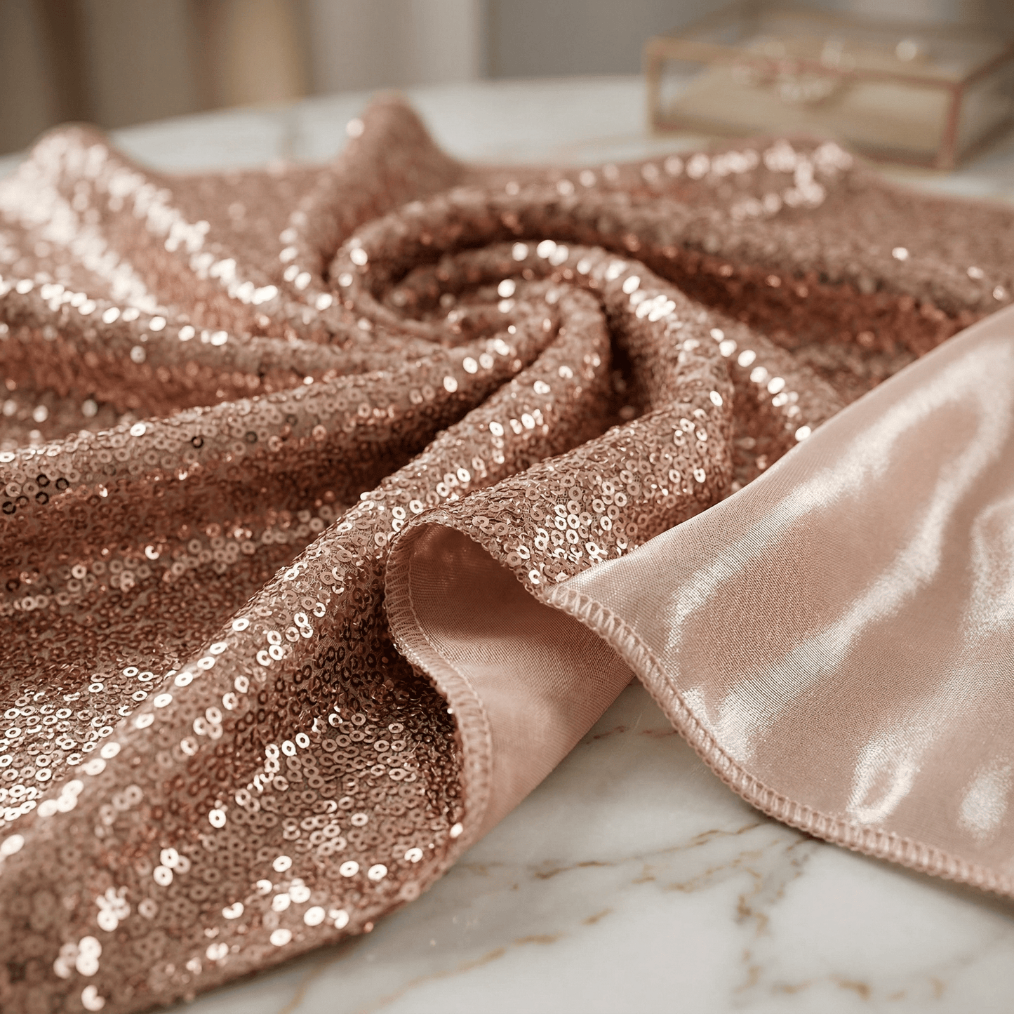 Sword Sequin Fabric by the Yard 54” Wide – Iridescent Flip Sequin Stretch Fabric for Dresses, Costumes, Backdrops & Event Decor