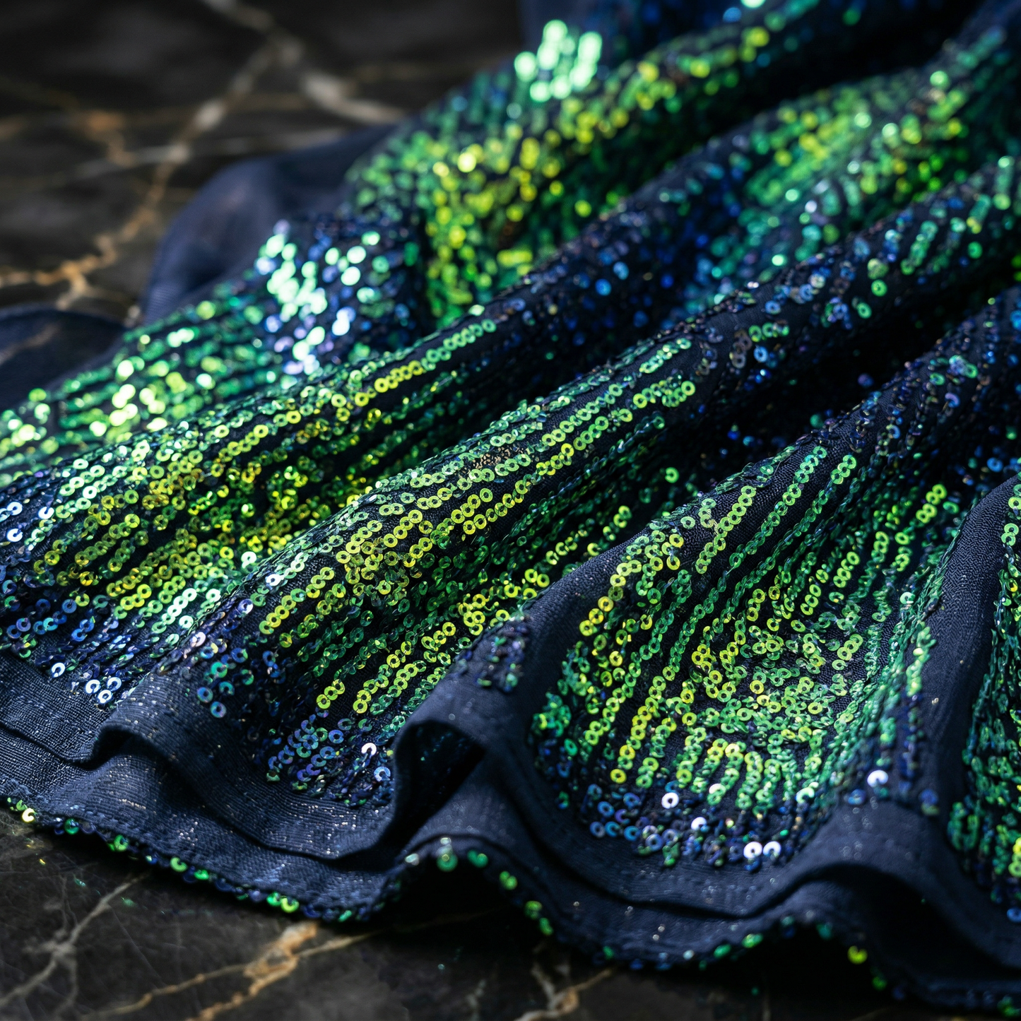 Sword Sequin Fabric by the Yard 54” Wide – Iridescent Flip Sequin Stretch Fabric for Dresses, Costumes, Backdrops & Event Decor