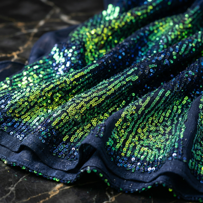 Sword Sequin Fabric by the Yard 54” Wide – Iridescent Flip Sequin Stretch Fabric for Dresses, Costumes, Backdrops & Event Decor