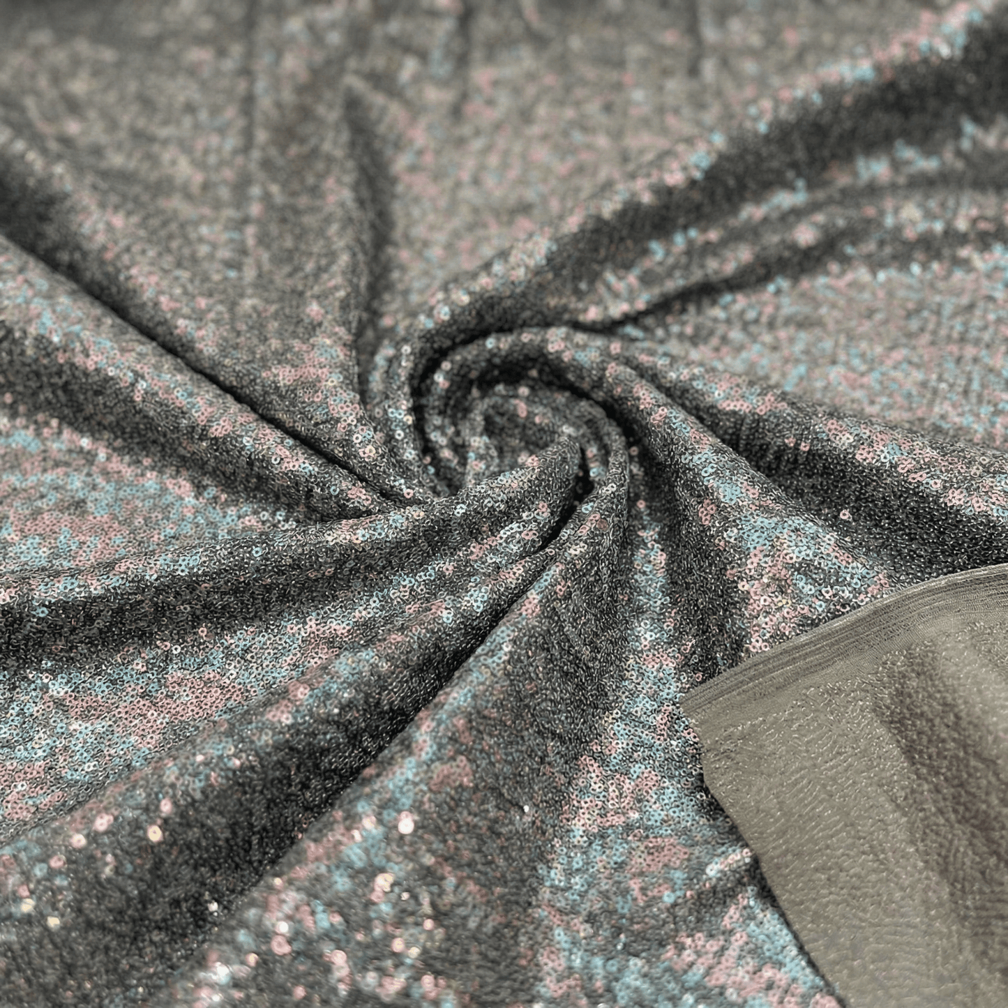 Sword Sequin Fabric by the Yard 54” Wide – Iridescent Flip Sequin Stretch Fabric for Dresses, Costumes, Backdrops & Event Decor
