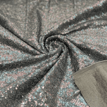 Sword Sequin Fabric by the Yard 54” Wide – Iridescent Flip Sequin Stretch Fabric for Dresses, Costumes, Backdrops & Event Decor