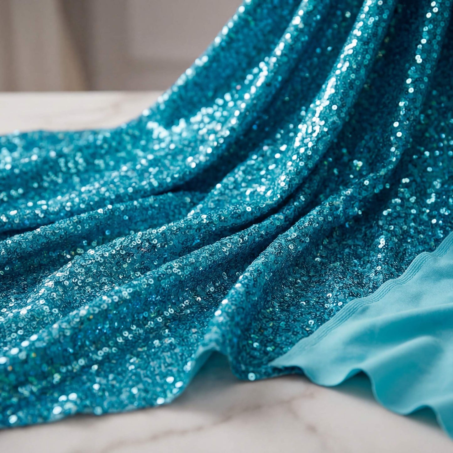 Sword Sequin Fabric by the Yard 54” Wide – Iridescent Flip Sequin Stretch Fabric for Dresses, Costumes, Backdrops & Event Decor