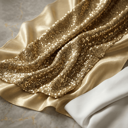 Sword Sequin Fabric by the Yard 54” Wide – Iridescent Flip Sequin Stretch Fabric for Dresses, Costumes, Backdrops & Event Decor
