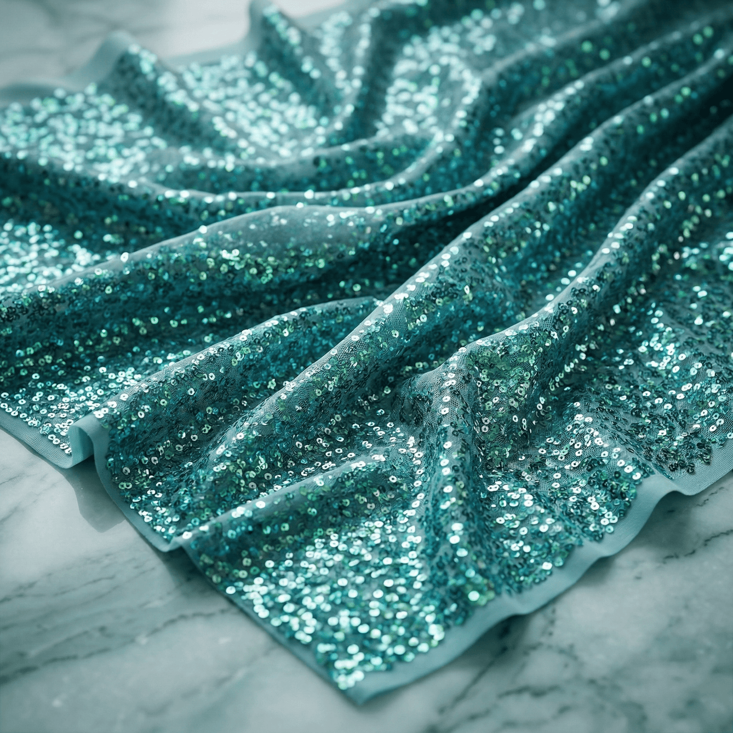 Sword Sequin Fabric by the Yard 54” Wide – Iridescent Flip Sequin Stretch Fabric for Dresses, Costumes, Backdrops & Event Decor