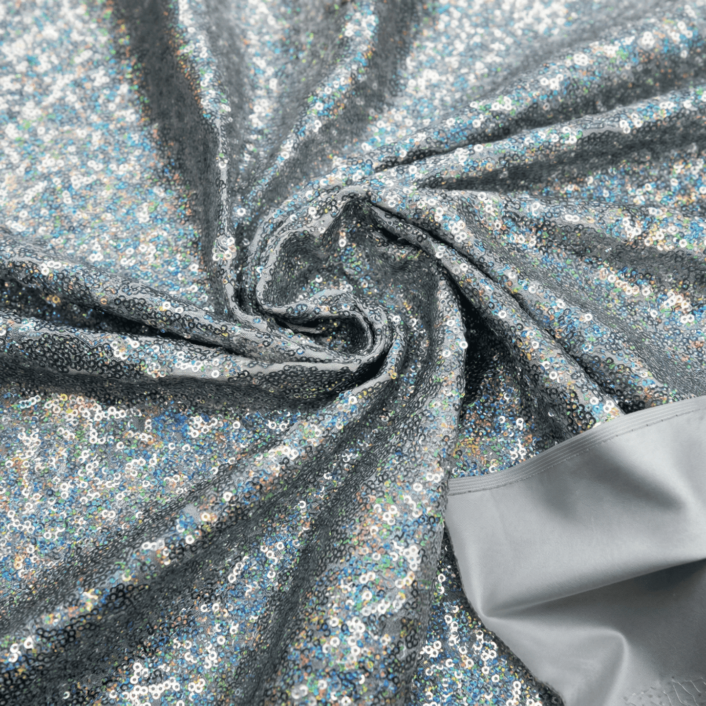 Sword Sequin Fabric by the Yard 54” Wide – Iridescent Flip Sequin Stretch Fabric for Dresses, Costumes, Backdrops & Event Decor