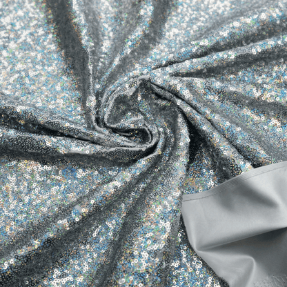 Sword Sequin Fabric by the Yard 54” Wide – Iridescent Flip Sequin Stretch Fabric for Dresses, Costumes, Backdrops & Event Decor