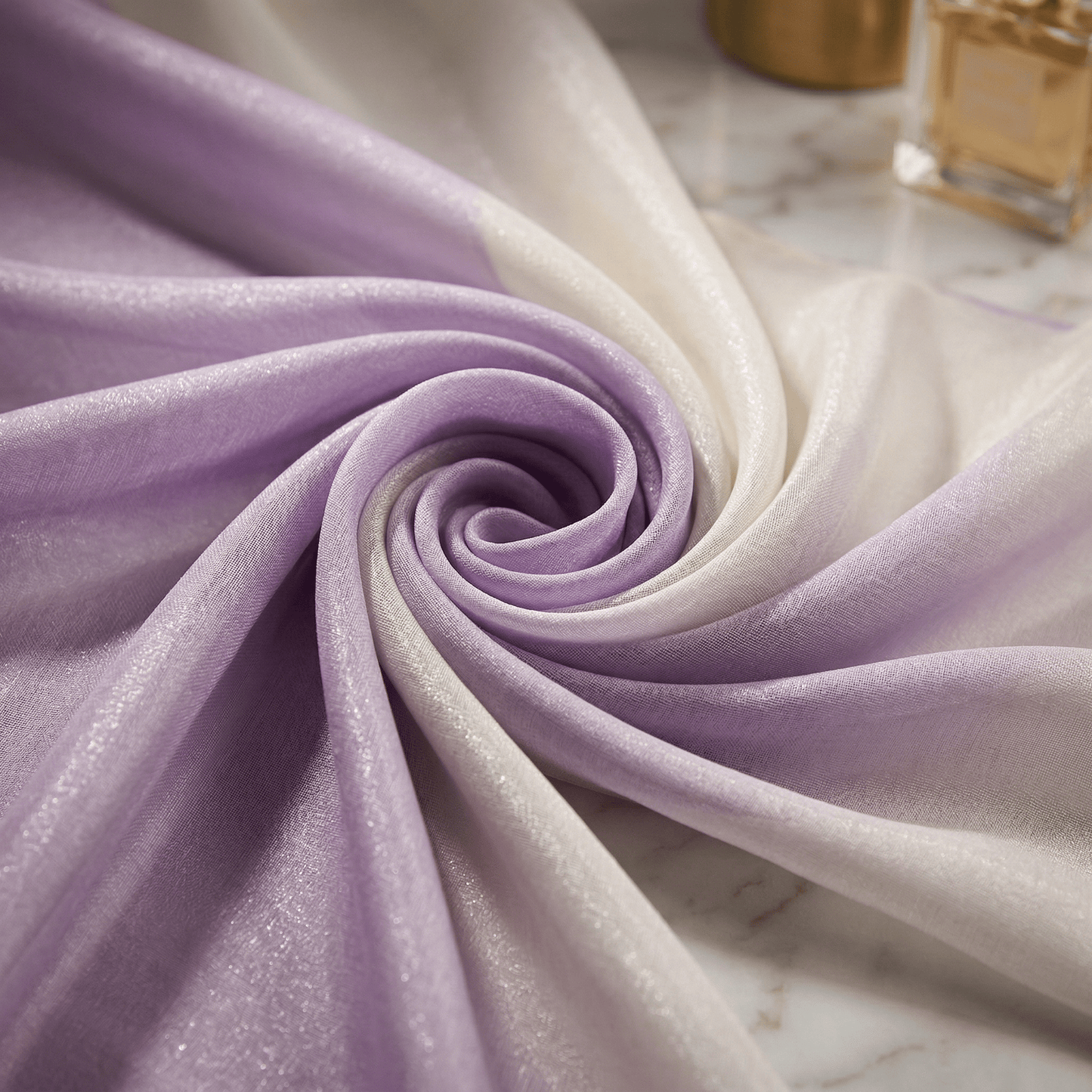 Two Tone Chiffon Fabric 58” Wide by the Yard – Sheer Ombre Chiffon Fabric for Dresses, Draping, Scarves, Wedding Decor & Overlays