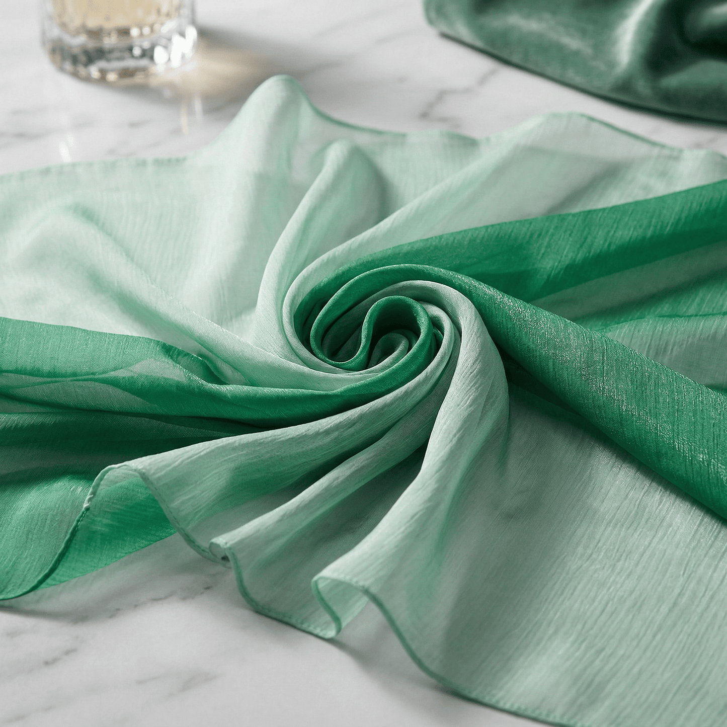 Two Tone Chiffon Fabric 58” Wide by the Yard – Sheer Ombre Chiffon Fabric for Dresses, Draping, Scarves, Wedding Decor & Overlays