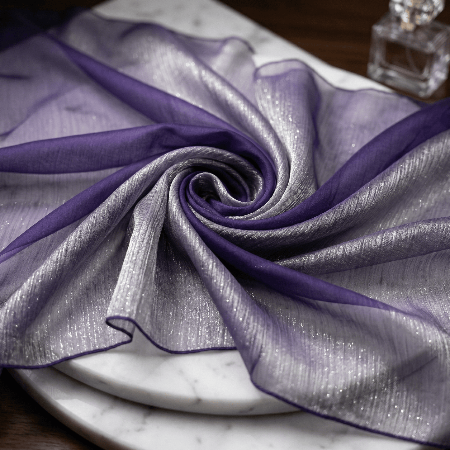 Two Tone Chiffon Fabric 58” Wide by the Yard – Sheer Ombre Chiffon Fabric for Dresses, Draping, Scarves, Wedding Decor & Overlays