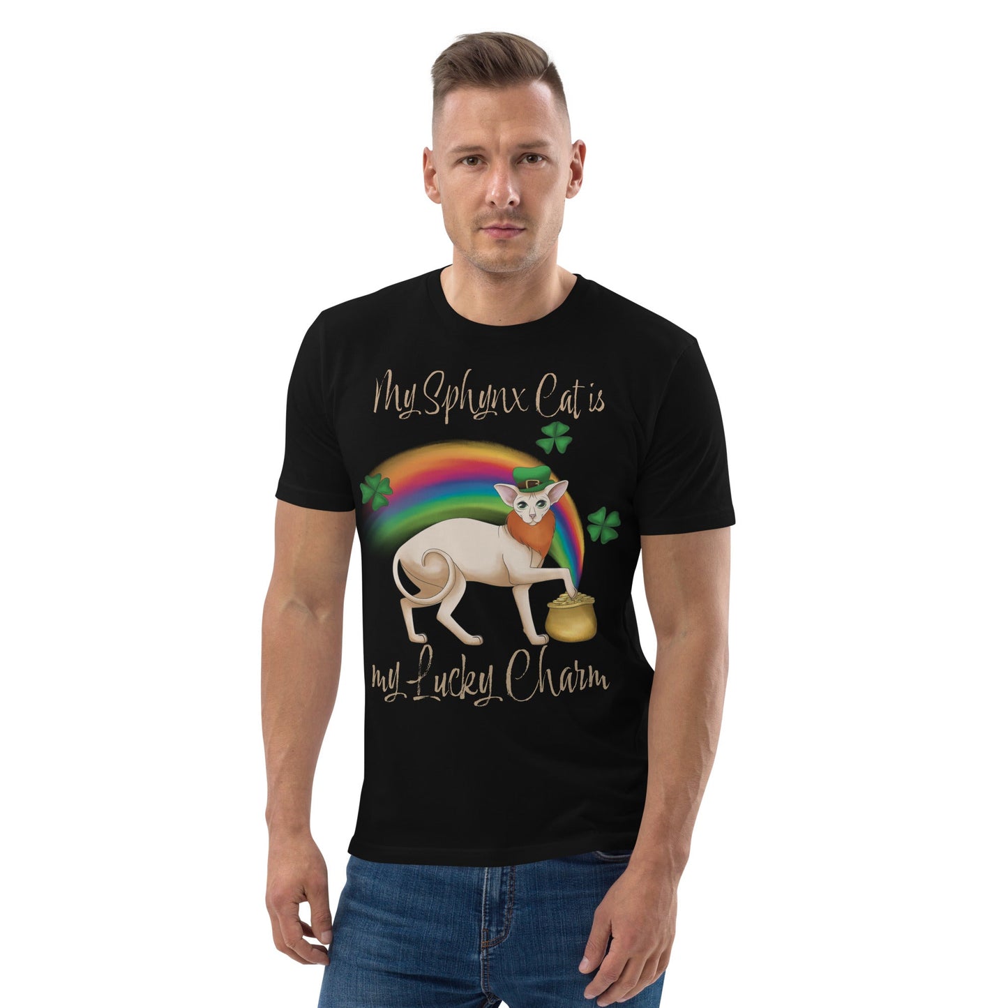 "MY SPHYNX IS MY LUCKY CHARM" UNISEX ECO TEE
