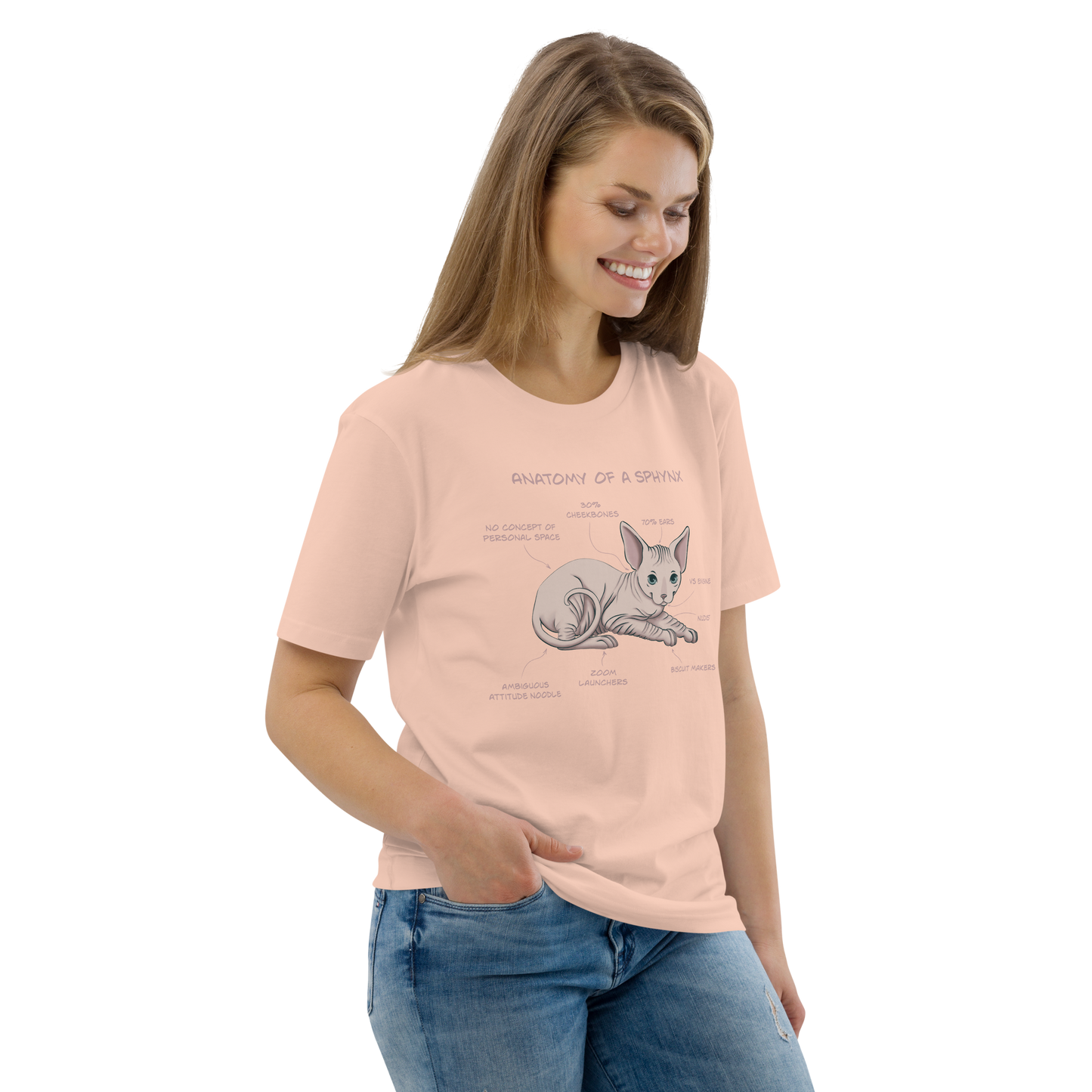 "ANATOMY OF A SPHYNX" UNISEX ORGANIC TEE