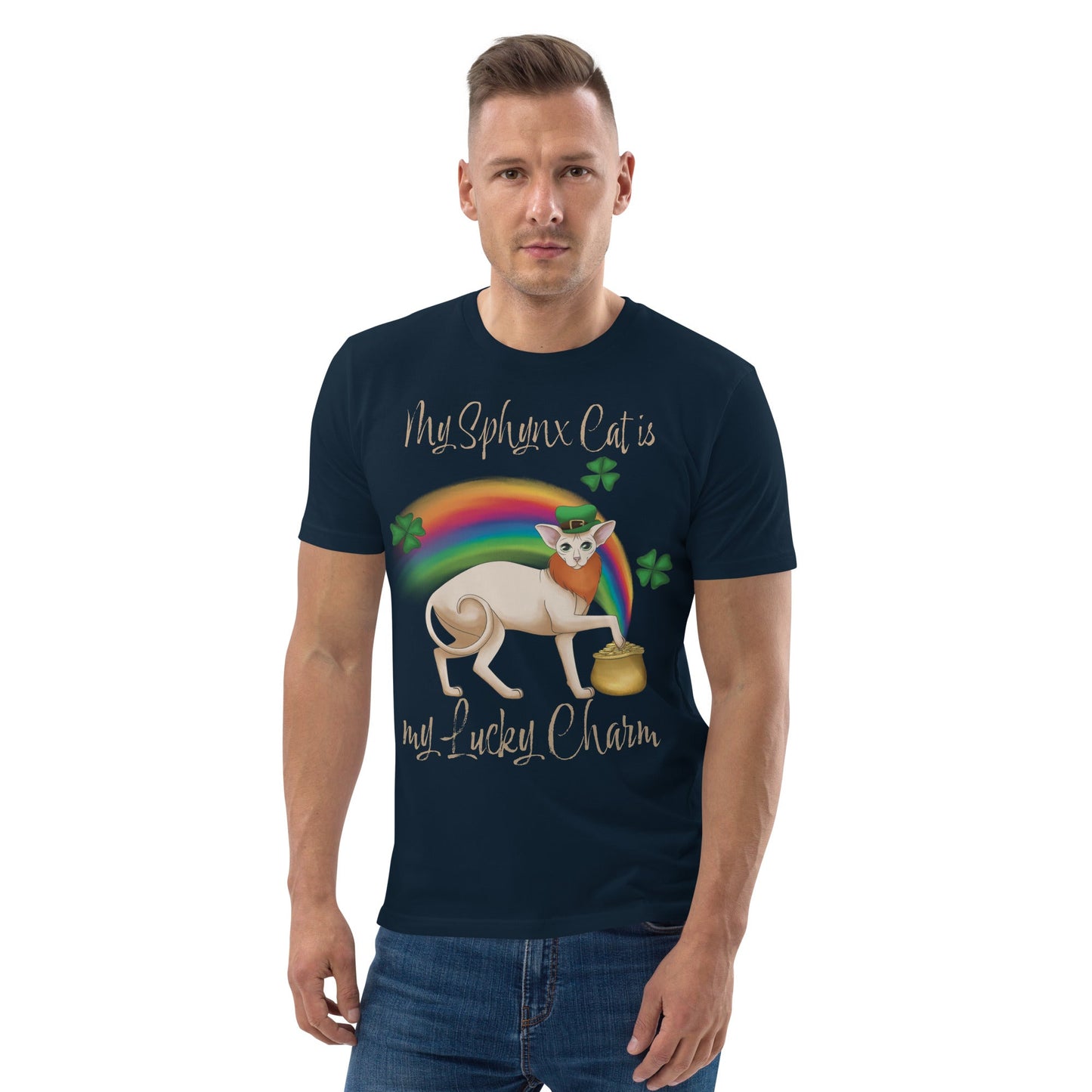 "MY SPHYNX IS MY LUCKY CHARM" UNISEX ECO TEE