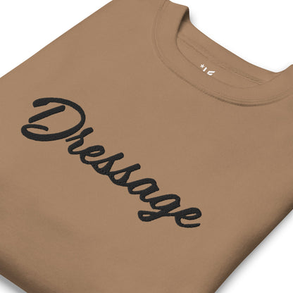 Unisex Premium Sweatshirt - Embroidered - Dressage (Darker Hues)