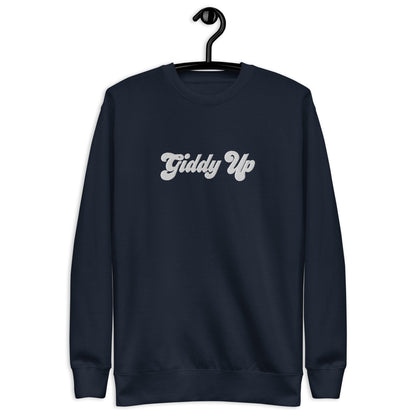 Unisex Premium Sweatshirt - Embroidered - Giddy Up