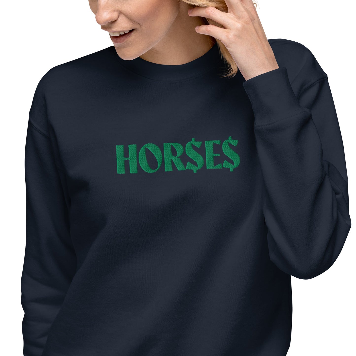 Unisex Premium Sweatshirt - Embroidered - HOR$E$