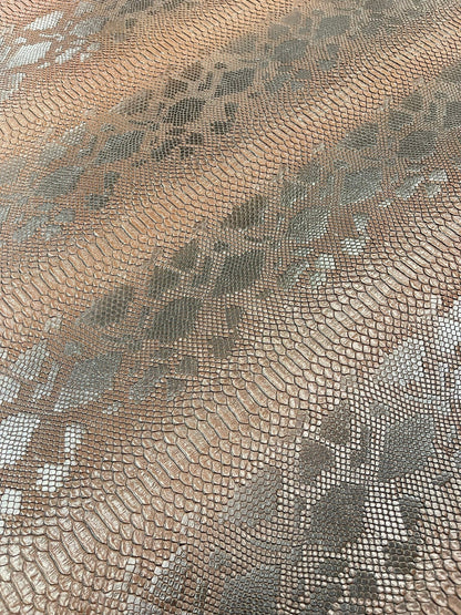 Viper Snake Skin Texture Faux Leather Fabric| 54" Wide| Upholstery| Sold By The Yard