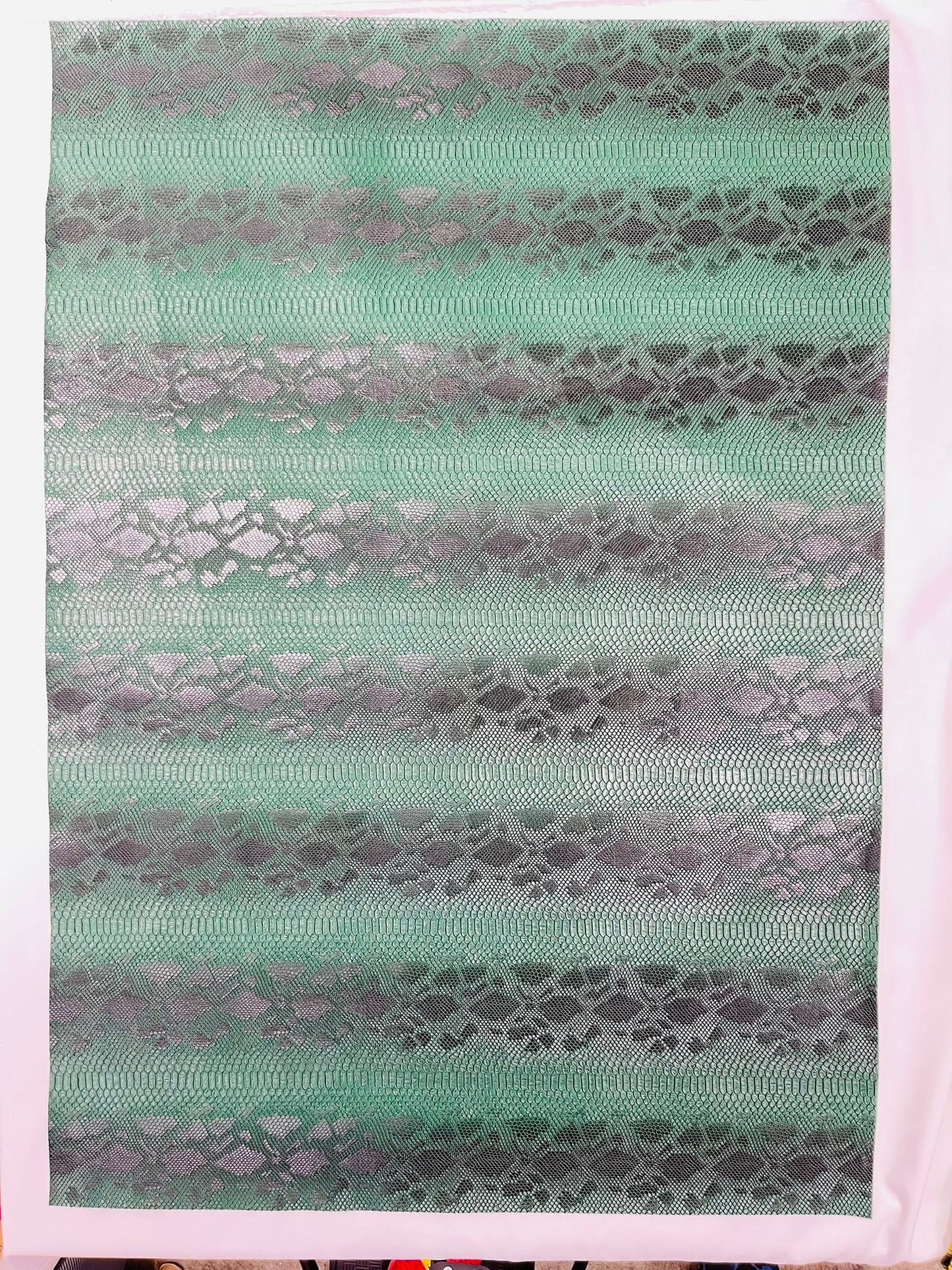 Viper Snake Skin Texture Faux Leather Fabric| 54" Wide| Upholstery| Sold By The Yard