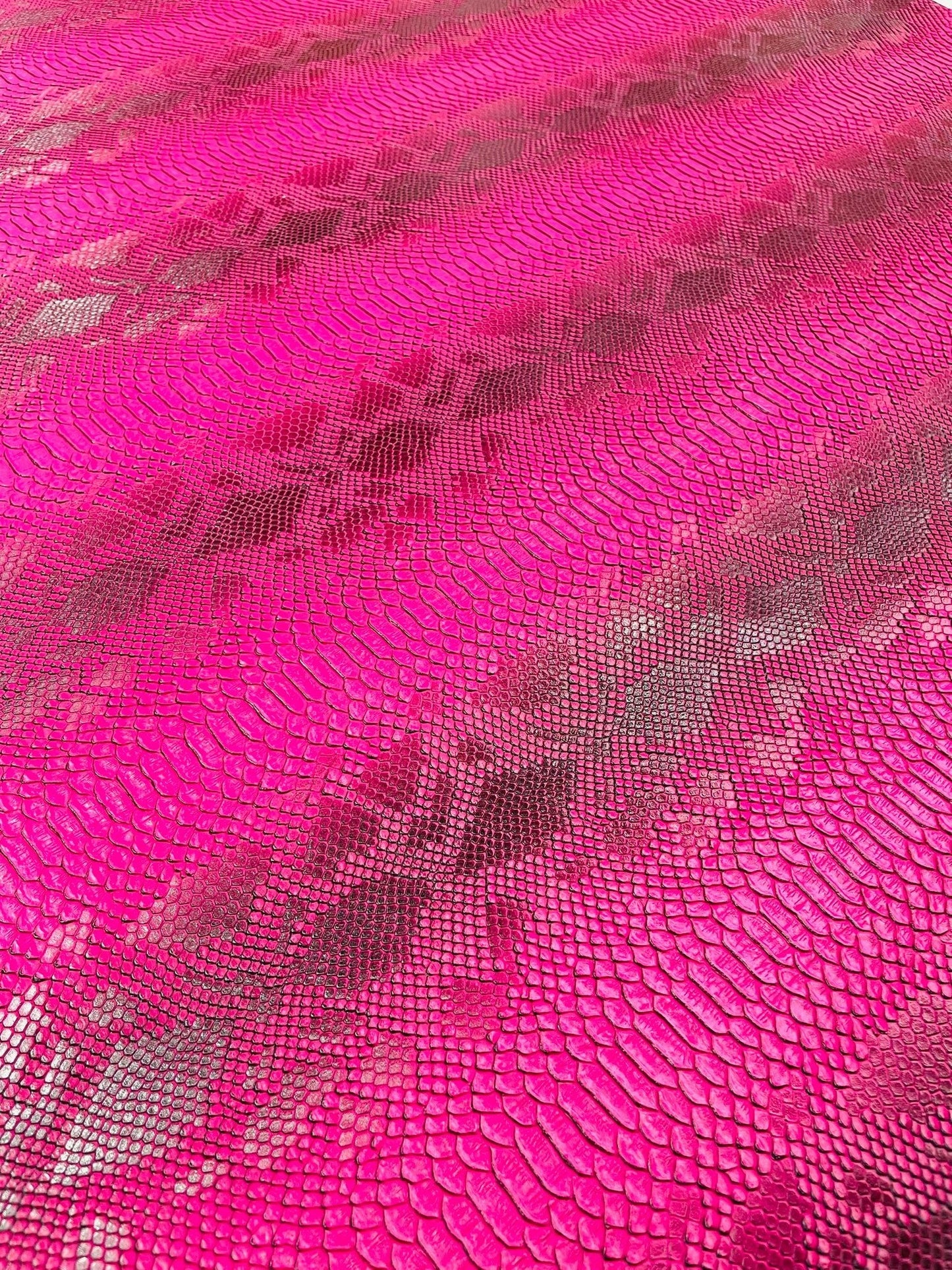 Viper Snake Skin Texture Faux Leather Fabric| 54" Wide| Upholstery| Sold By The Yard