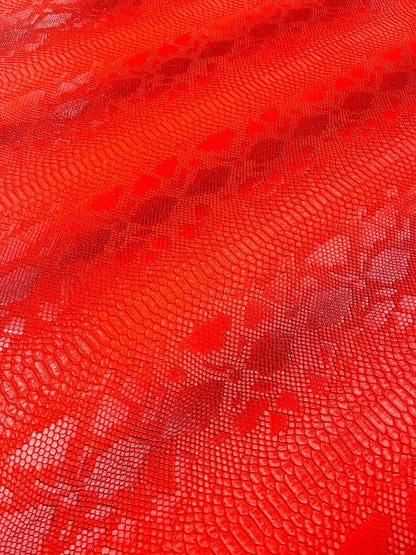 Viper Snake Skin Texture Faux Leather Fabric| 54" Wide| Upholstery| Sold By The Yard