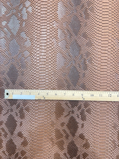 Viper Snake Skin Texture Faux Leather Fabric| 54" Wide| Upholstery| Sold By The Yard