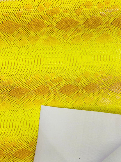 Viper Snake Skin Texture Faux Leather Fabric| 54" Wide| Upholstery| Sold By The Yard