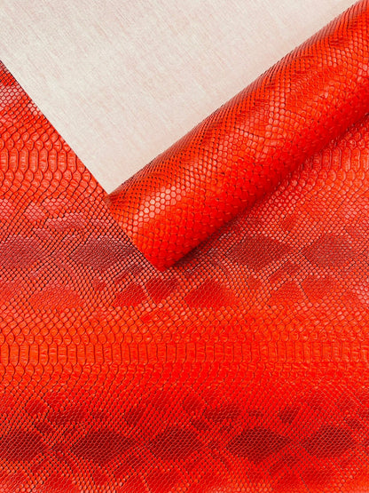 Viper Snake Skin Texture Faux Leather Fabric| 54" Wide| Upholstery| Sold By The Yard