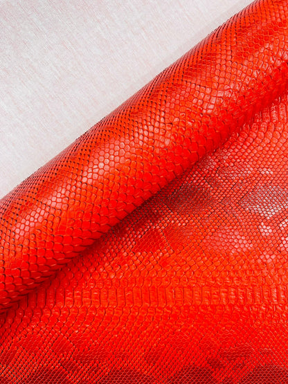 Viper Snake Skin Texture Faux Leather Fabric| 54" Wide| Upholstery| Sold By The Yard
