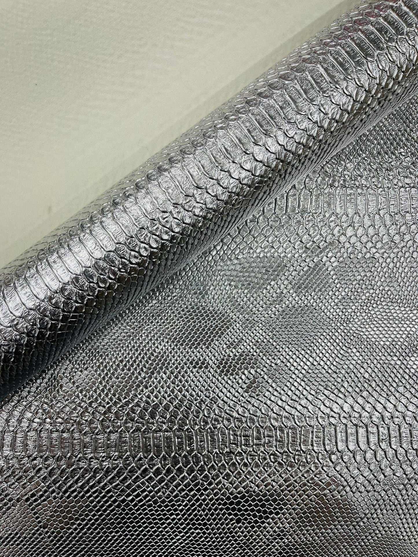 Viper Snake Skin Texture Faux Leather Fabric| 54" Wide| Upholstery| Sold By The Yard