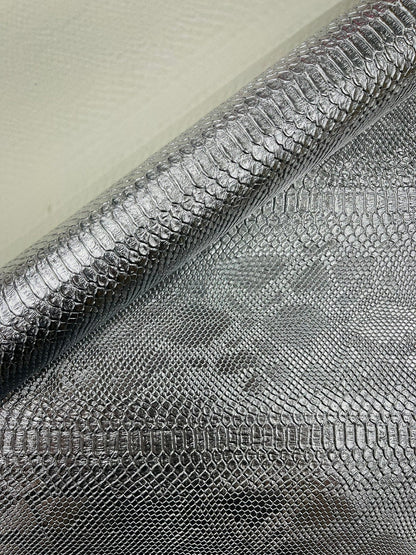 Viper Snake Skin Texture Faux Leather Fabric| 54" Wide| Upholstery| Sold By The Yard