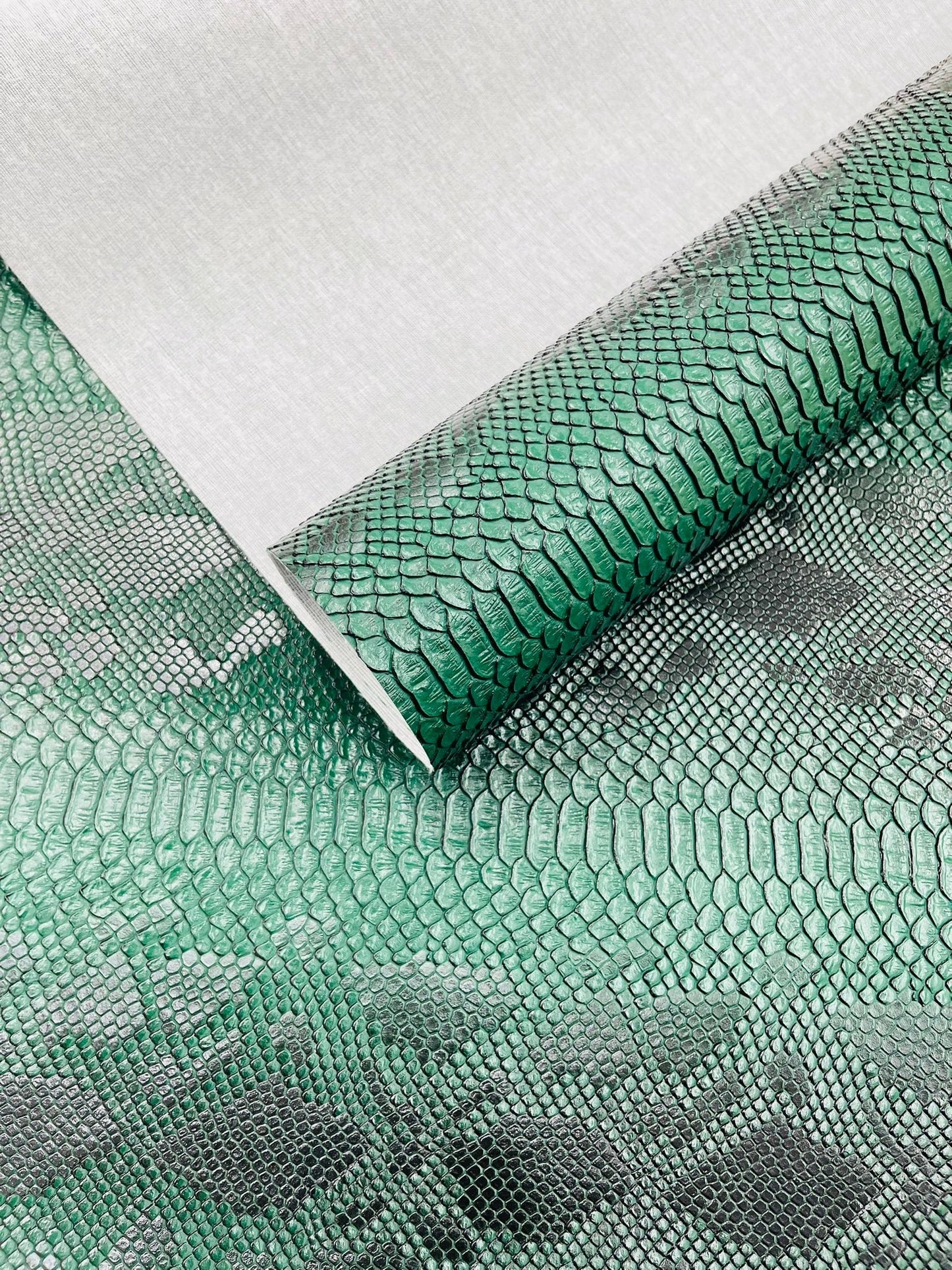 Viper Snake Skin Texture Faux Leather Fabric| 54" Wide| Upholstery| Sold By The Yard