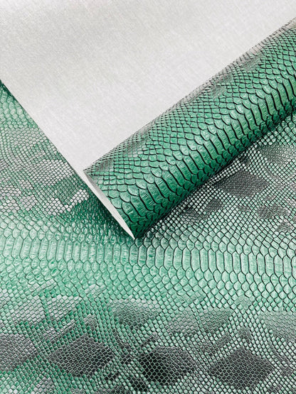 Viper Snake Skin Texture Faux Leather Fabric| 54" Wide| Upholstery| Sold By The Yard