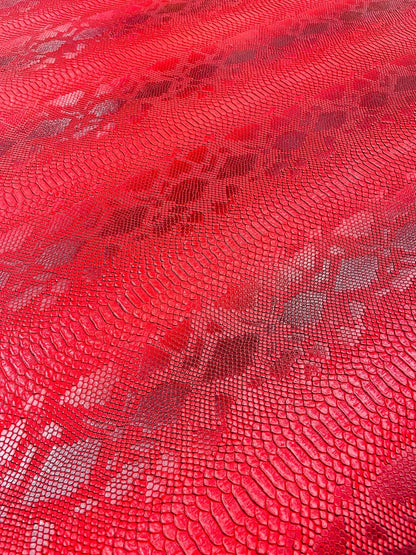 Viper Snake Skin Texture Faux Leather Fabric| 54" Wide| Upholstery| Sold By The Yard