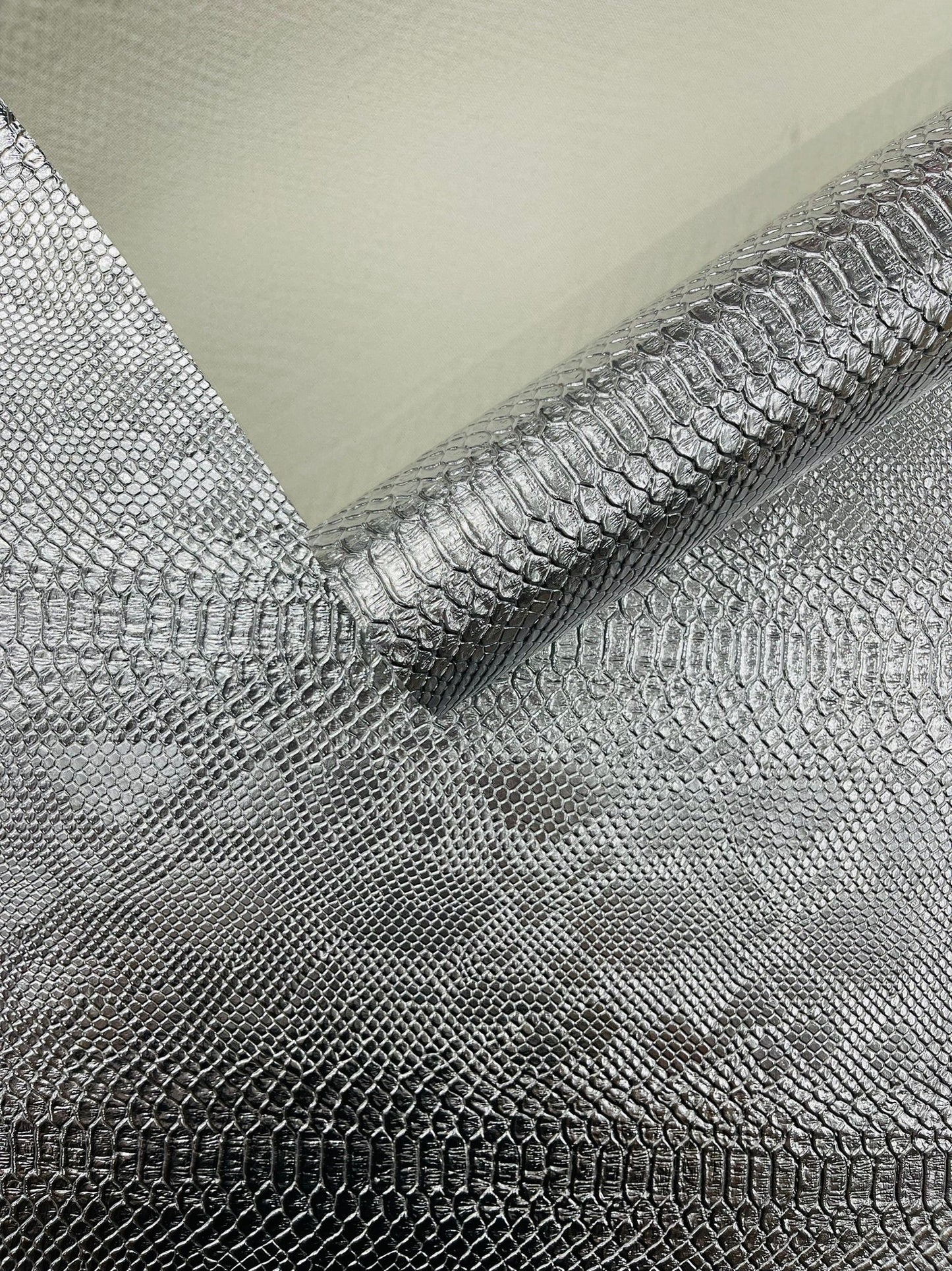 Viper Snake Skin Texture Faux Leather Fabric| 54" Wide| Upholstery| Sold By The Yard