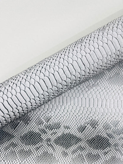 Viper Snake Skin Texture Faux Leather Fabric| 54" Wide| Upholstery| Sold By The Yard