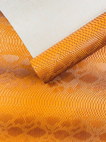 Viper Snake Skin Texture Faux Leather Fabric| 54" Wide| Upholstery| Sold By The Yard