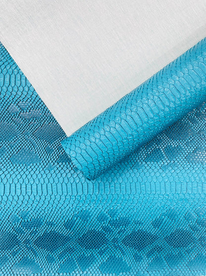 Viper Snake Skin Texture Faux Leather Fabric| 54" Wide| Upholstery| Sold By The Yard