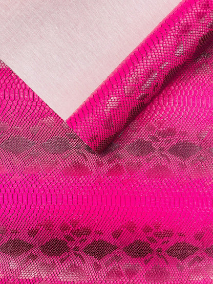 Viper Snake Skin Texture Faux Leather Fabric| 54" Wide| Upholstery| Sold By The Yard