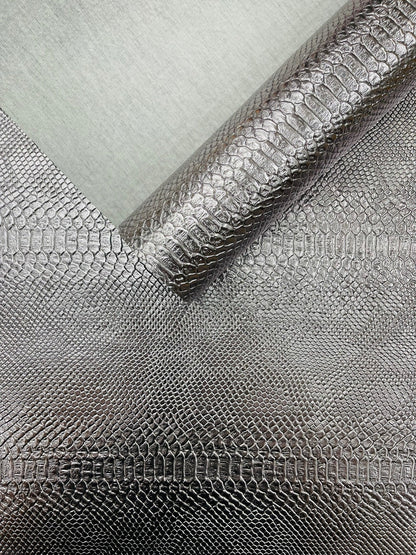 Viper Snake Skin Texture Faux Leather Fabric| 54" Wide| Upholstery| Sold By The Yard