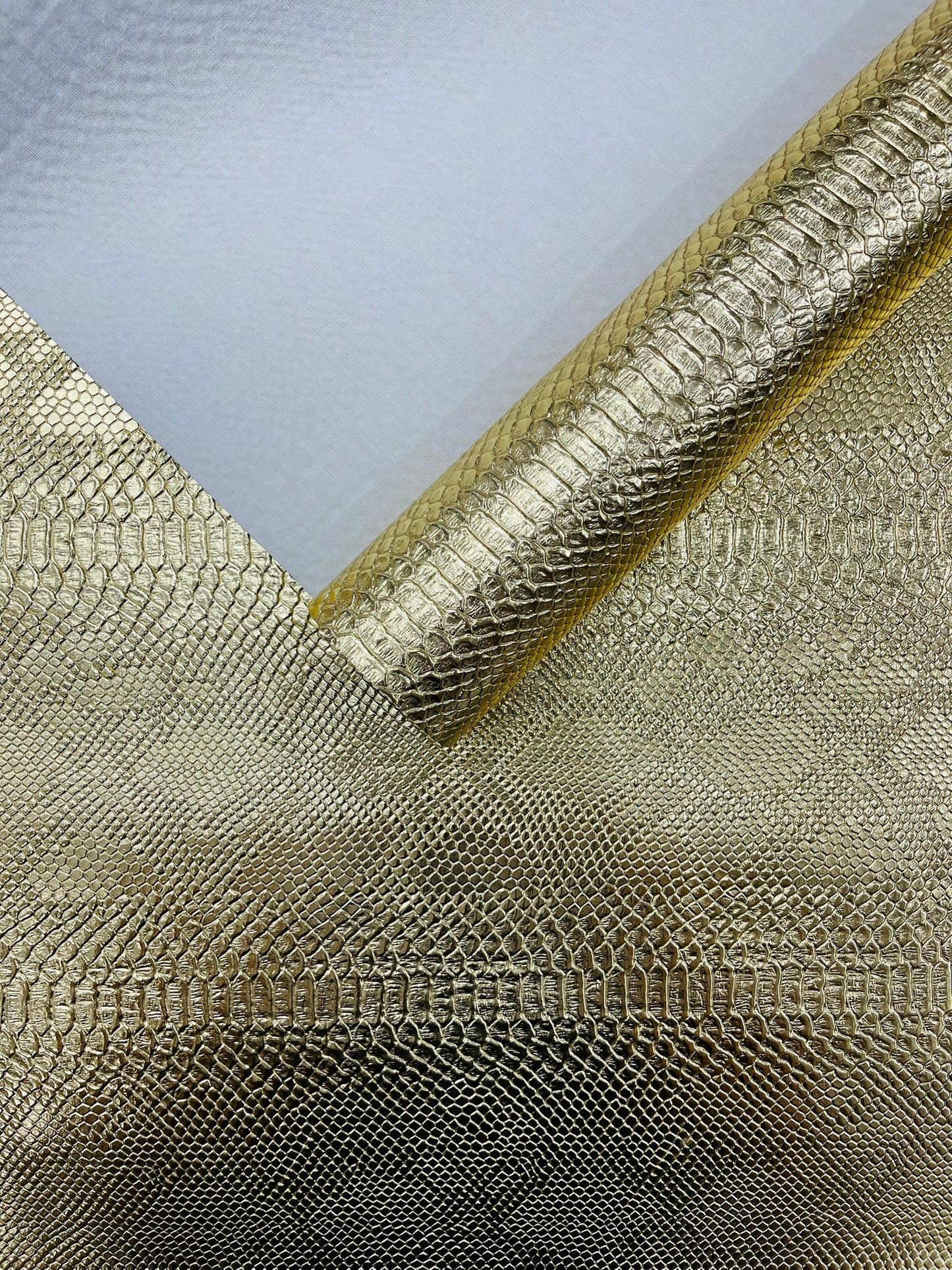 Viper Snake Skin Texture Faux Leather Fabric| 54" Wide| Upholstery| Sold By The Yard
