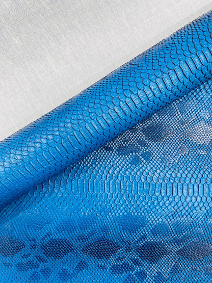 Viper Snake Skin Texture Faux Leather Fabric| 54" Wide| Upholstery| Sold By The Yard