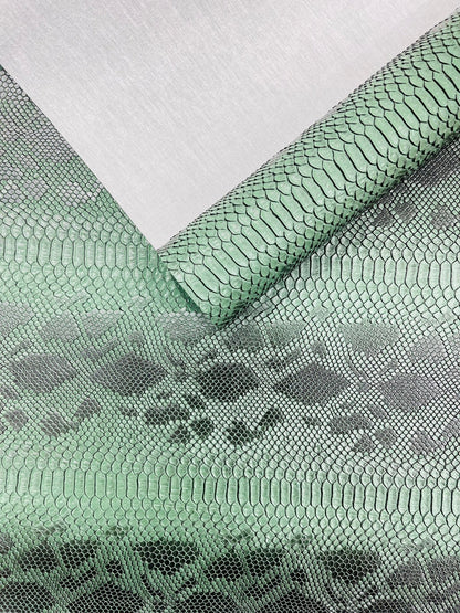 Viper Snake Skin Texture Faux Leather Fabric| 54" Wide| Upholstery| Sold By The Yard