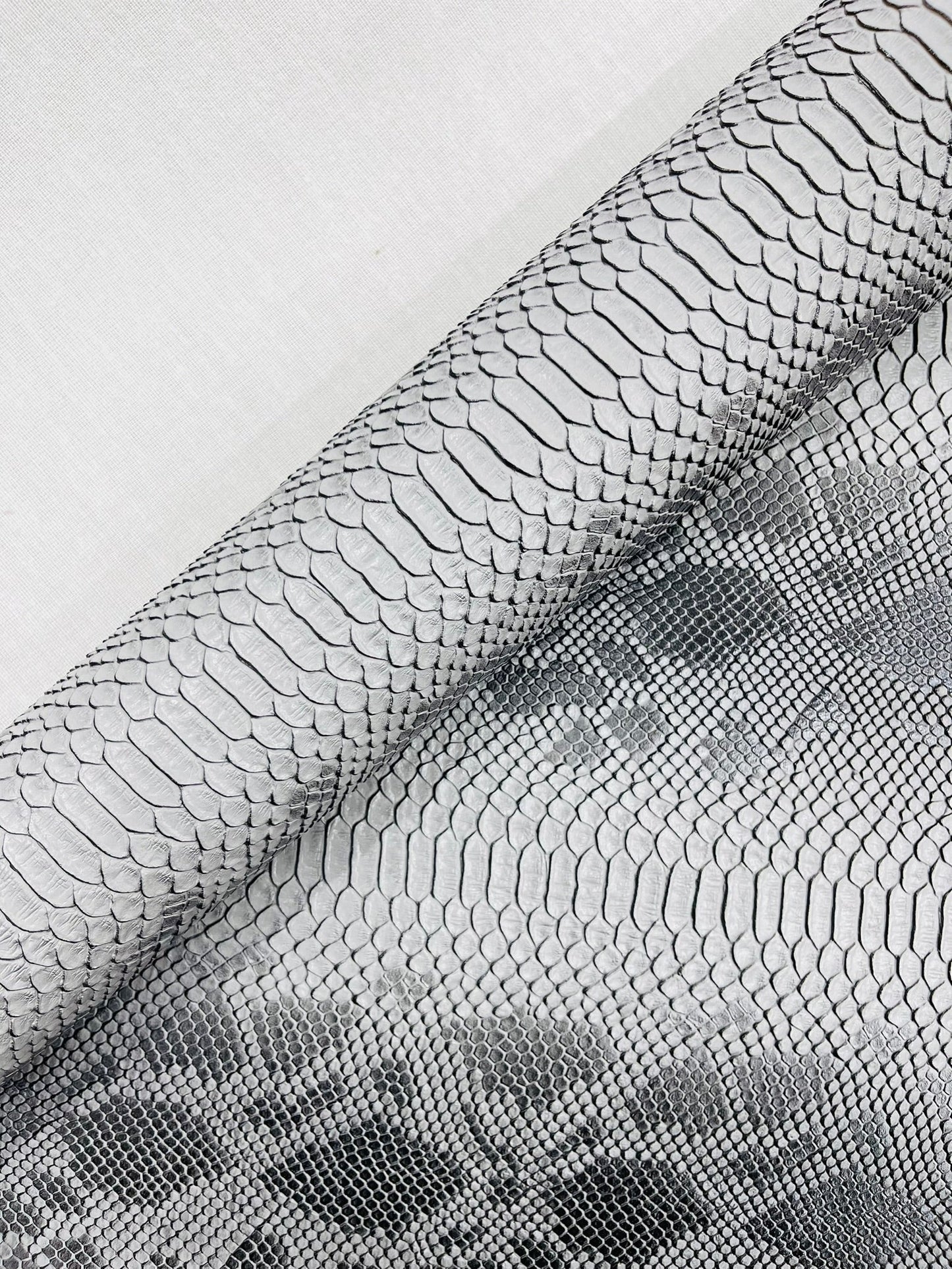 Viper Snake Skin Texture Faux Leather Fabric| 54" Wide| Upholstery| Sold By The Yard