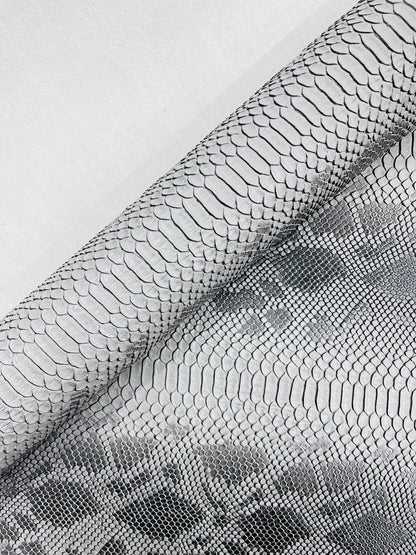Viper Snake Skin Texture Faux Leather Fabric| 54" Wide| Upholstery| Sold By The Yard